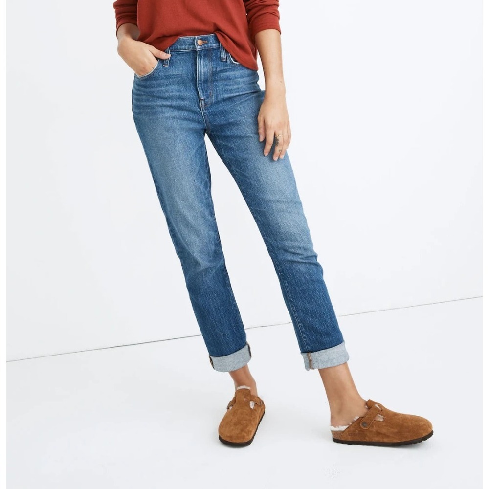 NWT Madewell‎ The High-Rise Boyjean Women's 25 Moorland Wash Slim Straight $128